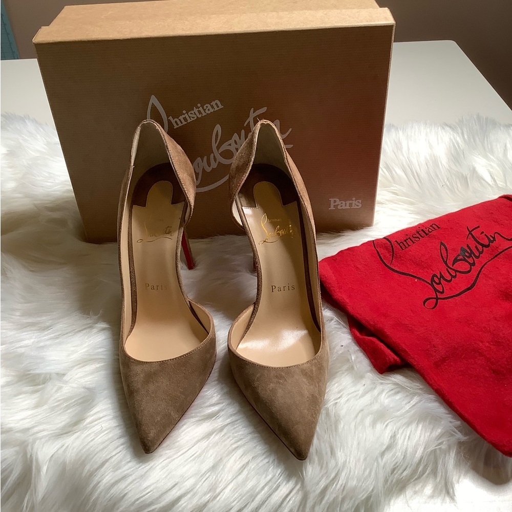 Christian Louboutin Iriza 100 Suede Pumps